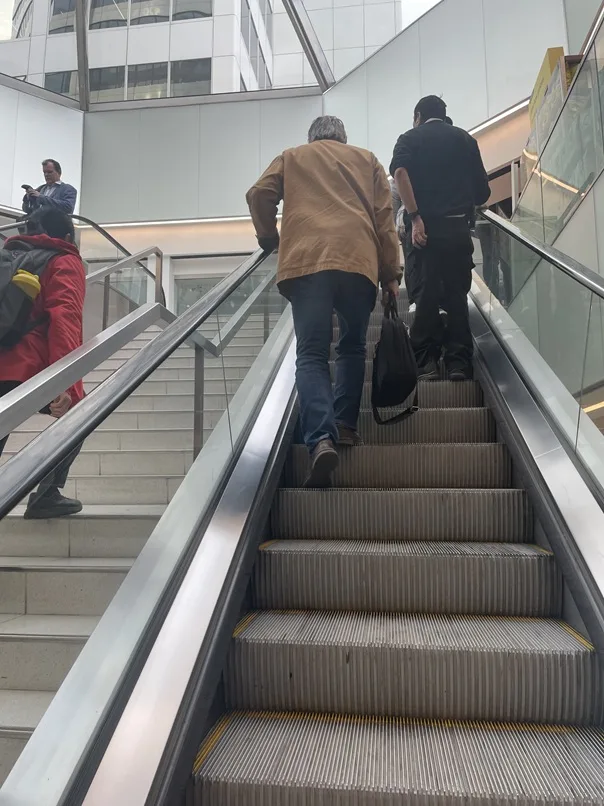 Escalator going up
