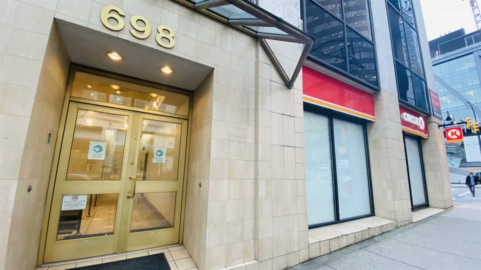 Exterior of the building that houses the Vancouver office